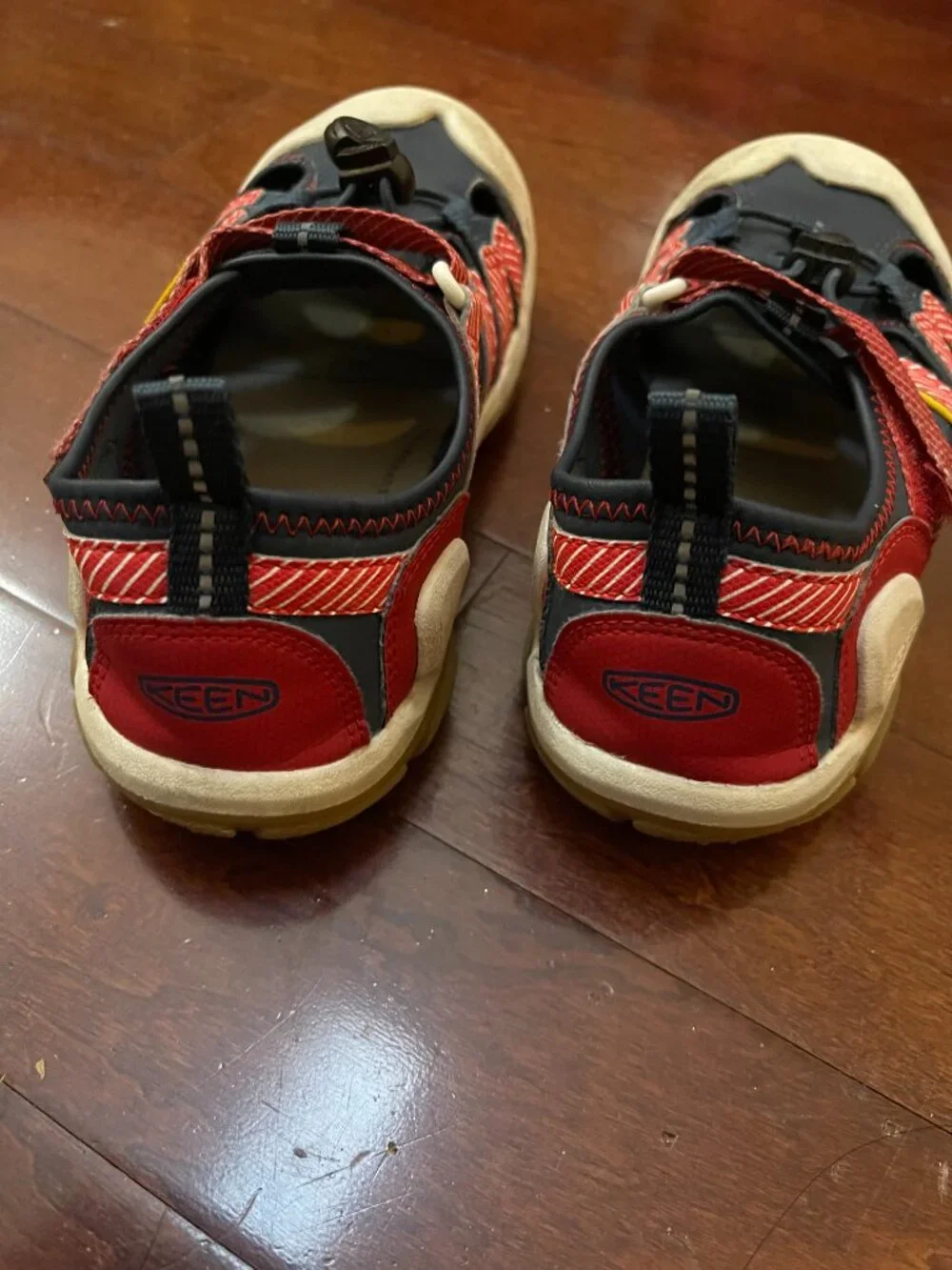 KEEN Newport H2 Kids Sandals Size 2 Red Navy Water Shoes